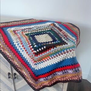 Colorful Crochet Lap Blanket Afghan Throw